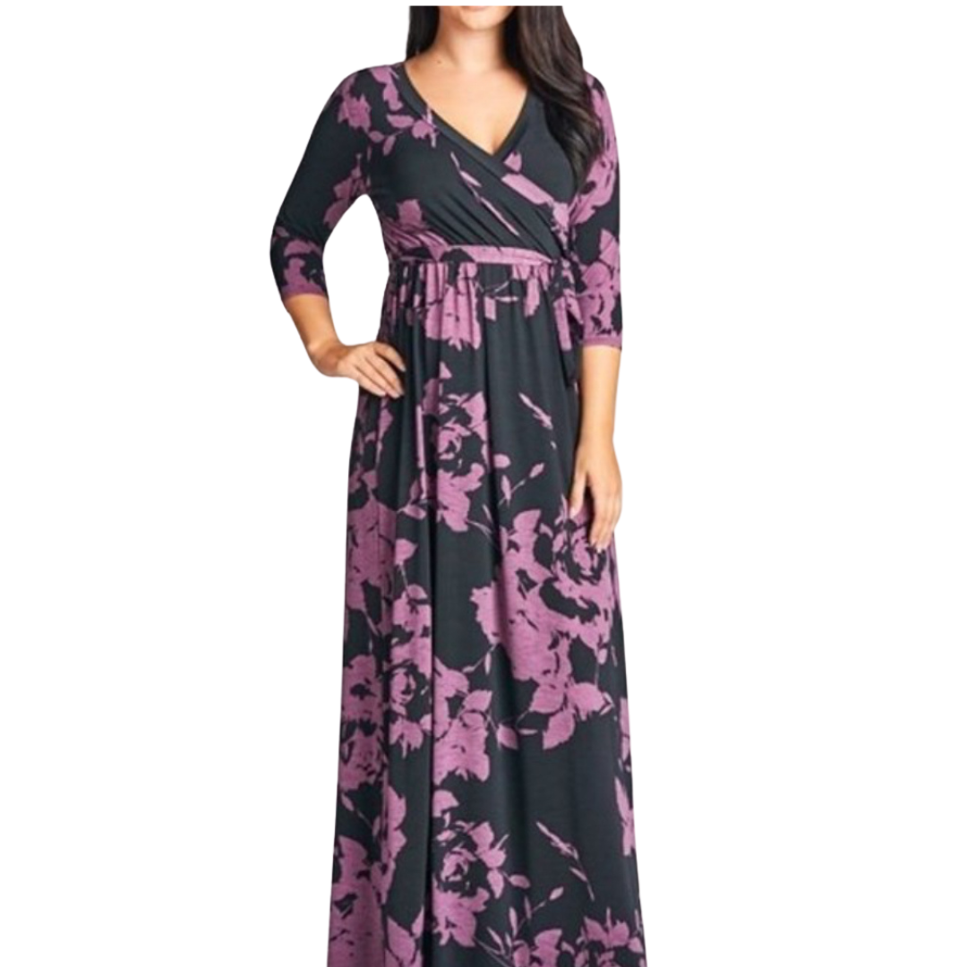 Floral Wrap Maxi Dress